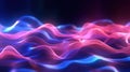 Luminous Velocity: Abstract Futuristic Neon Waves Royalty Free Stock Photo