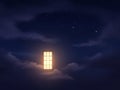 Luminous window in night sky Royalty Free Stock Photo
