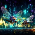 Luminous Wings: A Macro View of Bioluminescent Fireflies