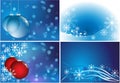 Luminous winter backgrounds set Royalty Free Stock Photo