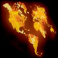 Luminous world map Royalty Free Stock Photo