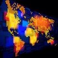 Luminous world map Royalty Free Stock Photo