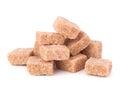 Lump brown cane sugar cubes Royalty Free Stock Photo