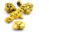 Gold mine on a white background Royalty Free Stock Photo