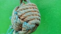 a lump of monkey rope, used for tossing ship mooring ropes Royalty Free Stock Photo