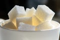 Cube sugar in a coffee cup Royalty Free Stock Photo