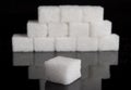 Lump sugar (sugar cubes) Royalty Free Stock Photo
