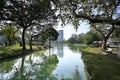 Lumphini Park offers rare open public space, trees and playgrounds in Bangkok, seen here on an idyllic Sunday afternoon