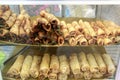 Lumpiang Shanghai and Dynamite sold at a street food cart Royalty Free Stock Photo