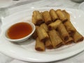 Lumpiang Shanghai  Filipino deep-fried appetizer Royalty Free Stock Photo