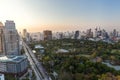 Lumpini Park in Bangkok viewed from above Royalty Free Stock Photo