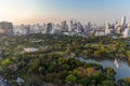 Lumpini Park in Bangkok viewed from above Royalty Free Stock Photo