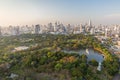 Lumpini Park in Bangkok viewed from above Royalty Free Stock Photo