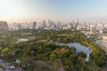 Lumpini Park in Bangkok viewed from above Royalty Free Stock Photo