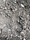 Lumps of dry earth. Background of dry gray clay. Soil Royalty Free Stock Photo