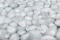 Lumps of snow and ice frazil on the surface of the freezing rive Royalty Free Stock Photo