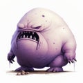 Lumpy: A Highly Detailed Purple Monster Illustration By Raphael Lacoste