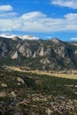 Lumpy Mountain Ridge with Giant Rock Outcroppings and Snow Royalty Free Stock Photo