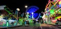 Luna park of Genoa, the largest mobile amusement park in Europe, Italy.