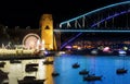 Luna Park and Sydney Harbour Bridge Royalty Free Stock Photo