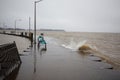 Flooding Luna Pier Michigan.