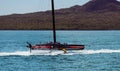 Luna Rossa under tow on Auckland Harbour