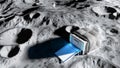 Lunar base, spatial outpost. First settlement on the moon. Space missions. Living modules for the conquest of space