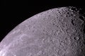 Lunar craters are photographed in kupon plan through the Newton system`s mirror telescope. Mid-range amateur astrophotography to