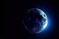 lunar eclipse a holographic moon partially obscured by earths sh Royalty Free Stock Photo