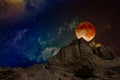 Lunar eclipse, mysterious natural phenomenon Royalty Free Stock Photo