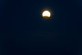 Lunar eclipse occurring over Tauranga sky Royalty Free Stock Photo