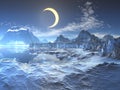 Lunar Eclipse over Frozen Planet