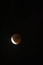 Lunar eclipse phase showing red blood moon Royalty Free Stock Photo