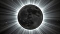 lunar eclipse wash, charcoal gray to pale silver with radial light loss pattern and fine atmospheric ring details Royalty Free Stock Photo
