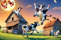 Lunar Kids Games Cow Jump Farm Barn