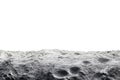 Lunar landscape with deserted landscape and craters formed by meteor impacts Royalty Free Stock Photo