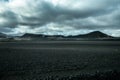 Lunar landscape of Iceland, endless volcanic areas and mountains