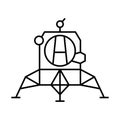 Lunar Line Style vector icon which can easily modify or edit Royalty Free Stock Photo