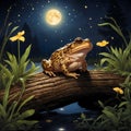 Lunar Lullaby: The Houston ToadÃ¢â¬â¢s Adventure Royalty Free Stock Photo