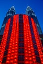 Lunar New Year Decoration In Front Of The Petronas Twin Towers Royalty Free Stock Photo