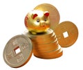 Lunar New Year Gold Pig Royalty Free Stock Photo