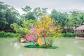 Lunar new year lucky decoration objects. words mean best wishes and good luck for the coming vietnamese new year Royalty Free Stock Photo