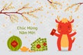 2024 Vietnamese New Year Tet cute dragon design