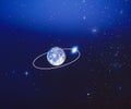 Lunar Orbit Around the Earth Royalty Free Stock Photo