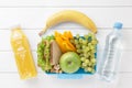 Lunch box with healthy food ready to eat. Royalty Free Stock Photo