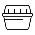 Lunch box icon outline vector. Fast food snack