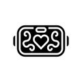 lunch box kids healthy glyph icon vector illustration