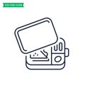 Lunch box line icon. Vector symbol Royalty Free Stock Photo