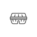 Lunch box packaging line icon