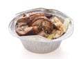 Lunch box of roasted duck with clipping path Royalty Free Stock Photo
